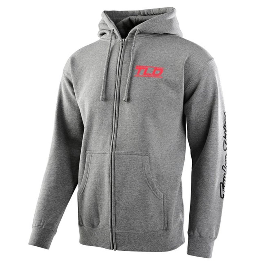 TROY LEE DESIGNS Speed Logo Zip-Up Hoodie grau meliert TROY LEE DESIGNS Speed Logo Zip-Up Hoodie grau meliert