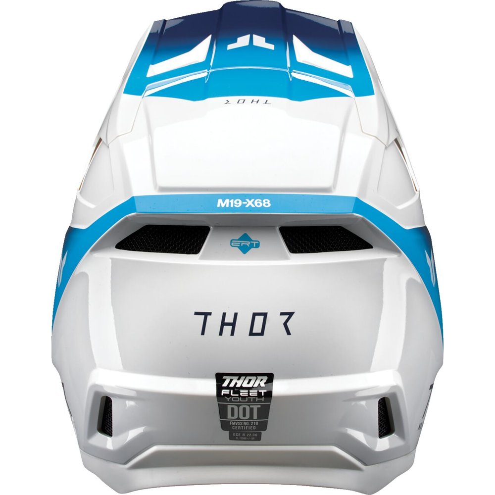 THOR Fleet Kinder Motocross Helm Storm weiss navy blau