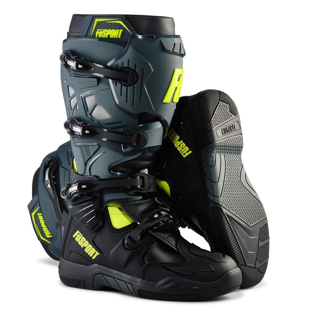 FÜSPORT XP2 Motocross Stiefel schwarz gelb FÜSPORT XP2 Motocross Stiefel schwarz gelb