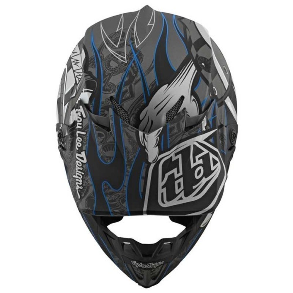 TROY LEE DESIGNS SE4 Eyeball Motcross Helm blau TROY LEE DESIGNS SE4 Eyeball Motcross Helm blau
