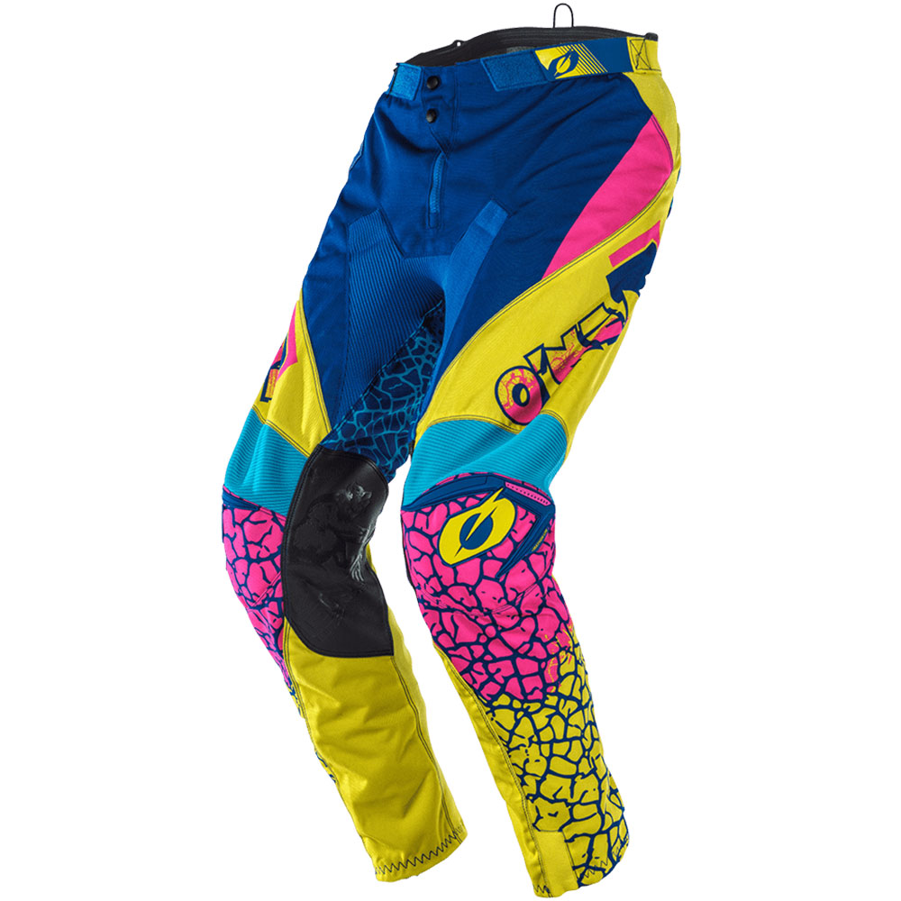 ONEAL Mayhem Crackle 91 Motocross Hose gelb weiss blau