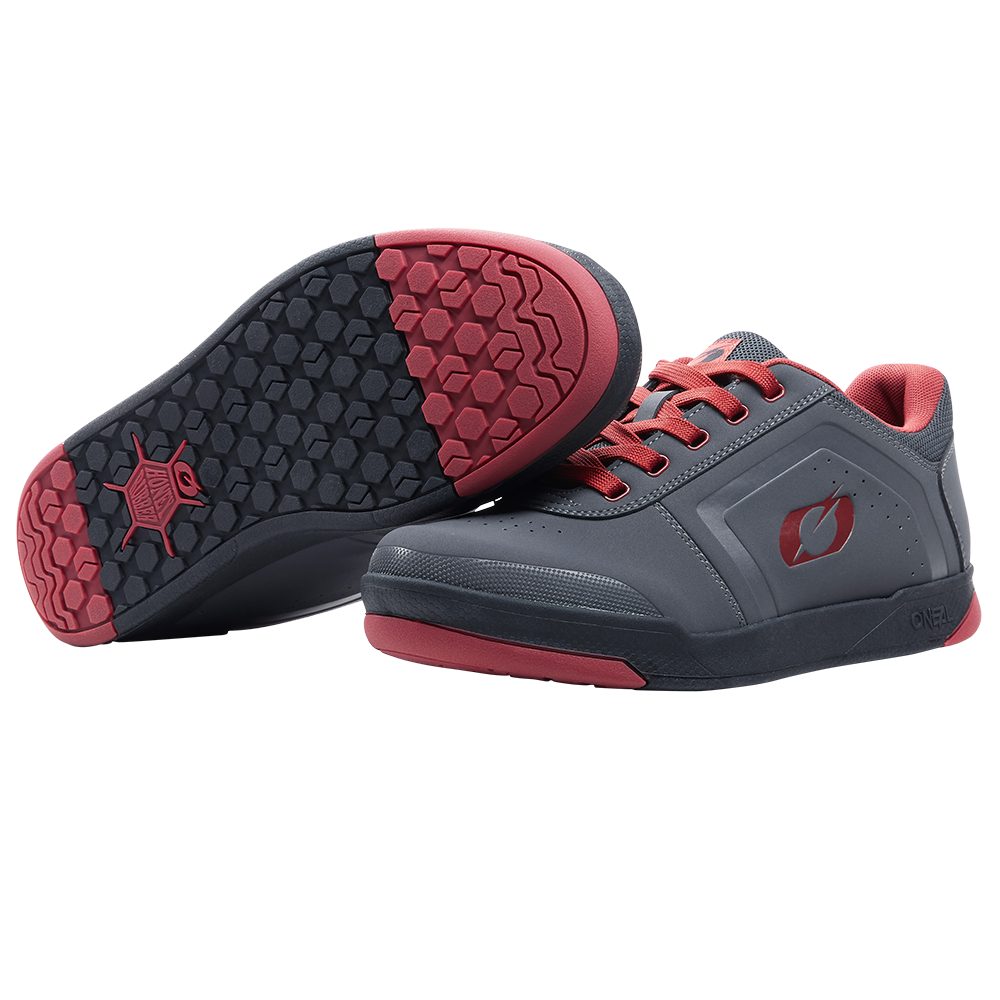 ONEAL Flat Pedal V.22 MTB Schuhe grau rot ONEAL Flat Pedal V.22 MTB Schuhe grau rot