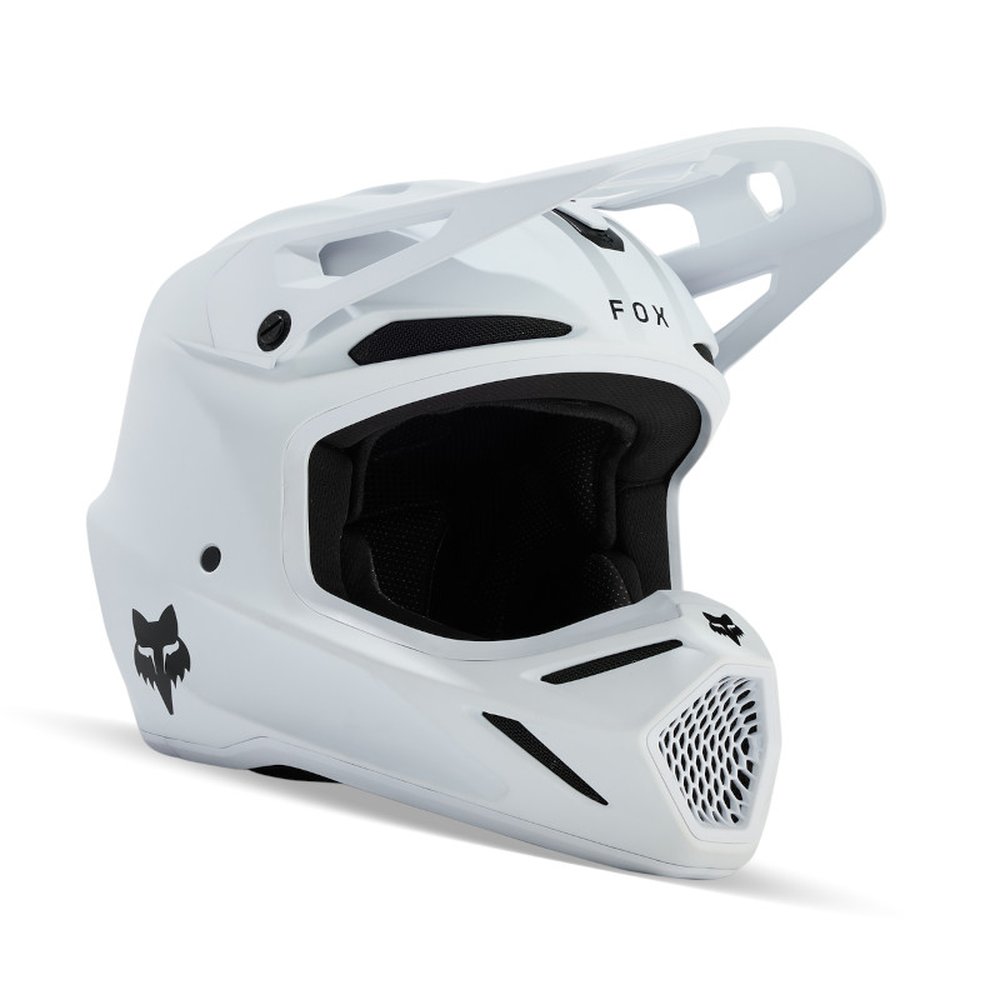 FOX YOUTH V3 SOLID HELMET Motocross Helm für Kinder Matt Weiss