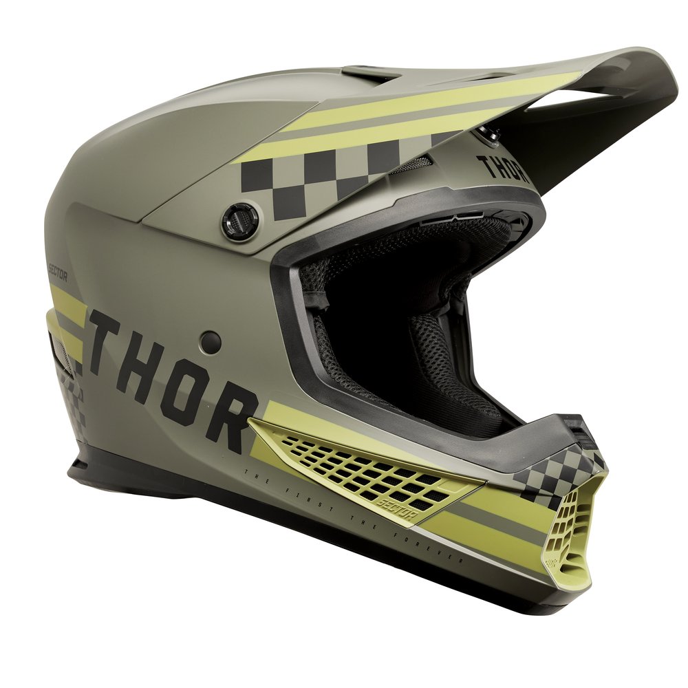 THOR Sector 2 Combat Motocross Helm army schwarz