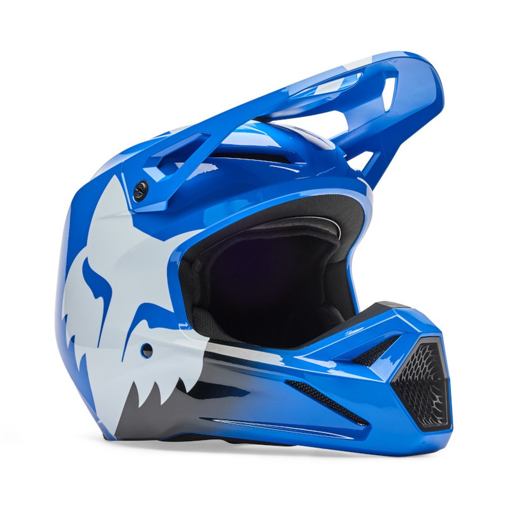 FOX V1 SHIELD Motocross Helm Blau