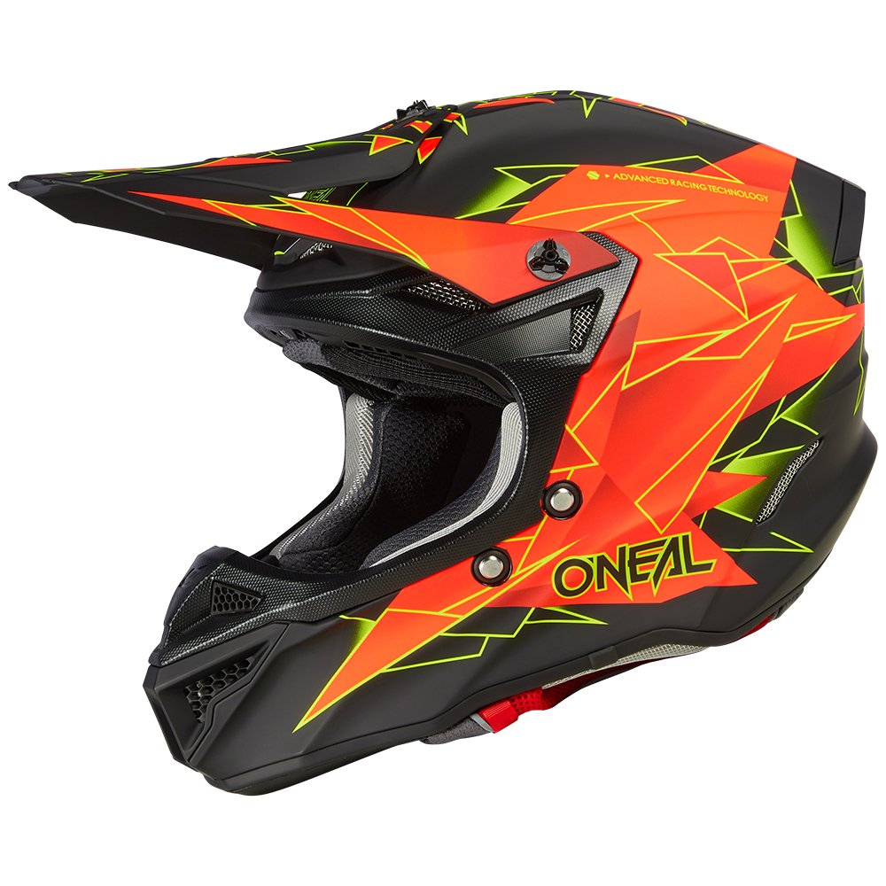 ONEAL 5 SRS Polyacrylite Motocross Helm Surge V.23 schwarz rot