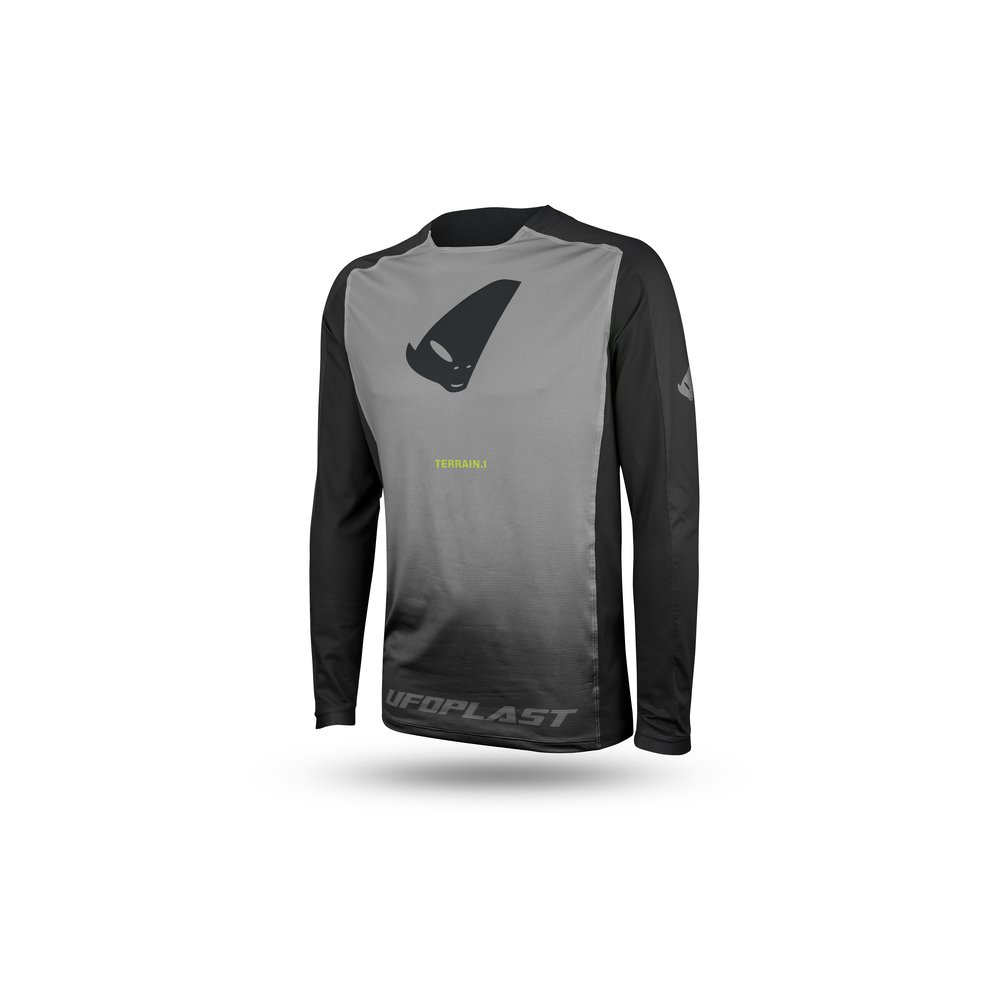 UFO Terrain.1 langärmliges MTB Jersey schwarz