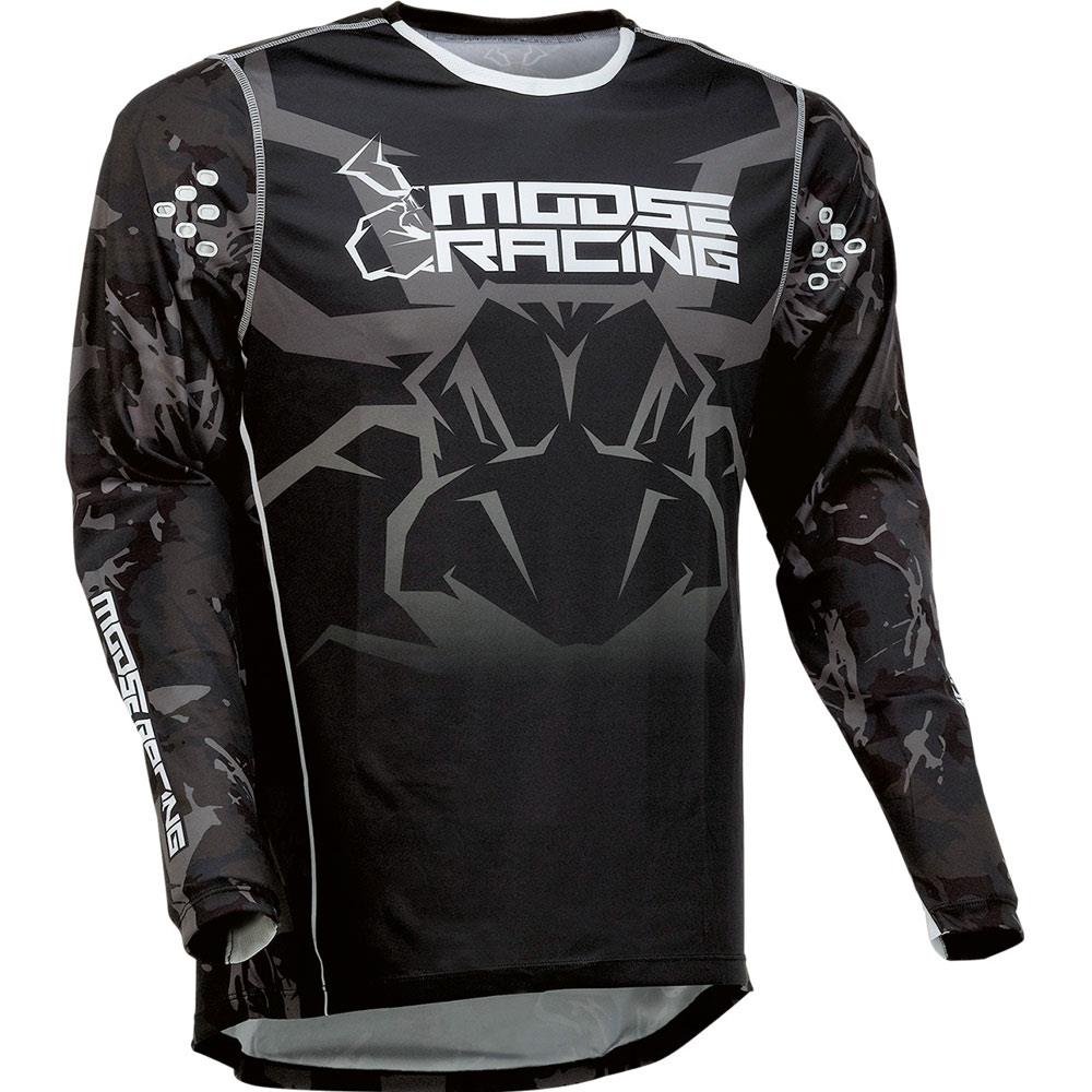 MOOSE RACING Agroid Stealth MX MTB Jersey schwarz grau MOOSE RACING Agroid Stealth MX MTB Jersey schwarz grau