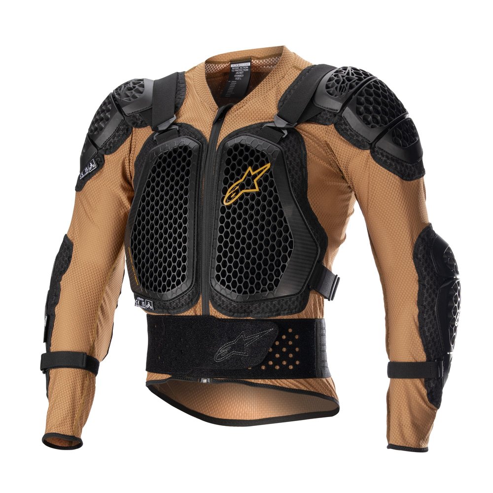 ALPINESTARS Bionic Action V2 Protektor Jacke braun schwarz