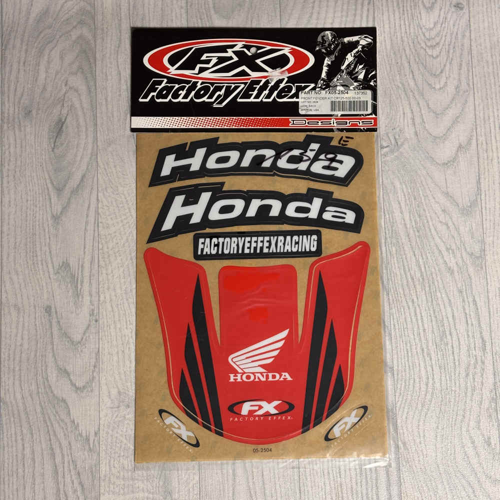 FX EFFEX Kotflügel Dekor Aufkleber Satz passend für Honda CR 125-500 00-03 rot