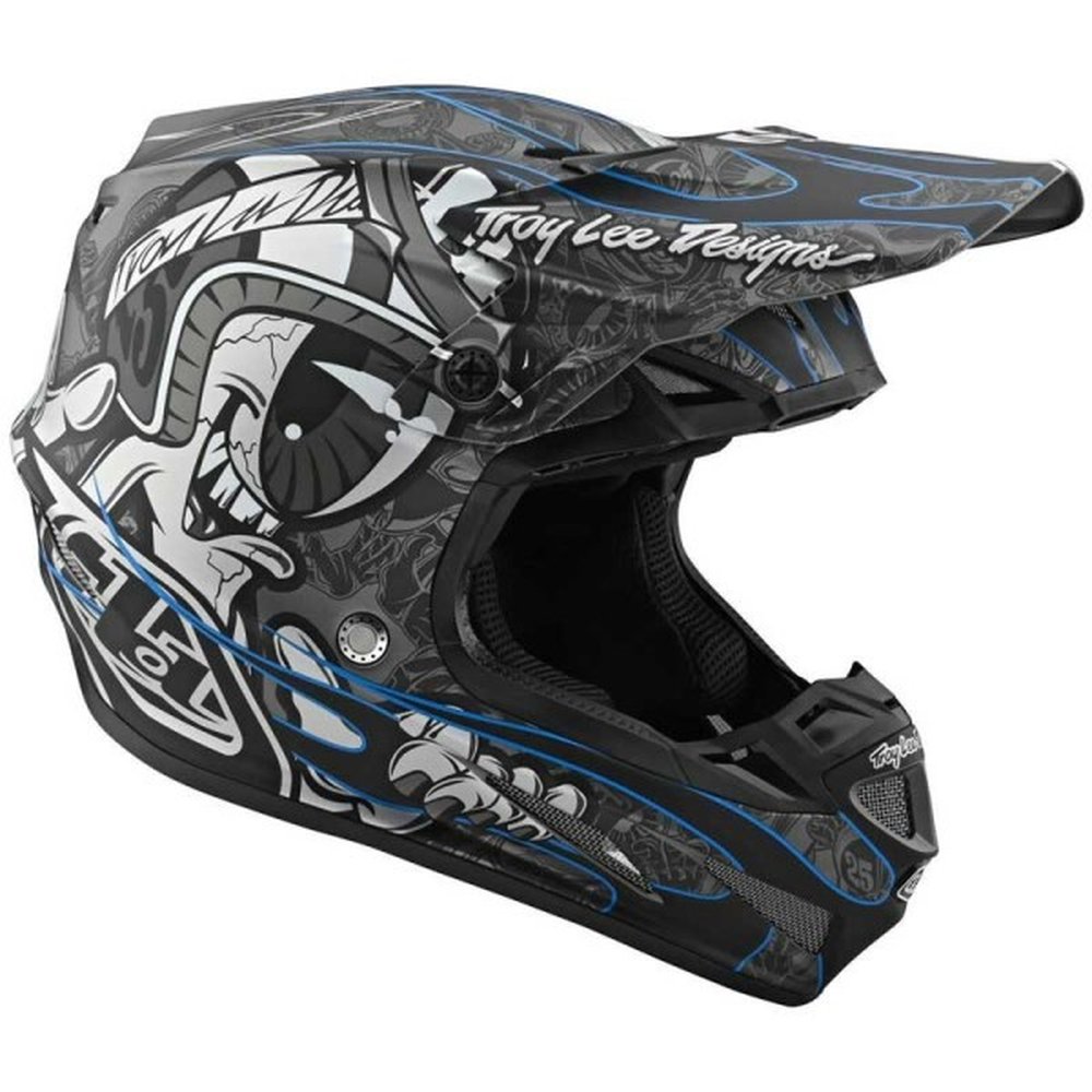 TROY LEE DESIGNS SE4 Eyeball Motcross Helm blau TROY LEE DESIGNS SE4 Eyeball Motcross Helm blau