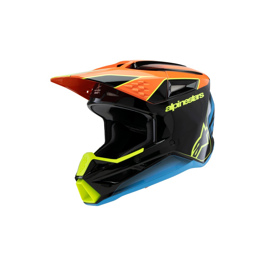 ALPINESTARS Supertech M3 Fray Youth Monster Kinder Motocross Helm schwarz orange gelb ALPINESTARS Supertech M3 Fray Youth Monster Kinder Motocross Helm schwarz orange gelb