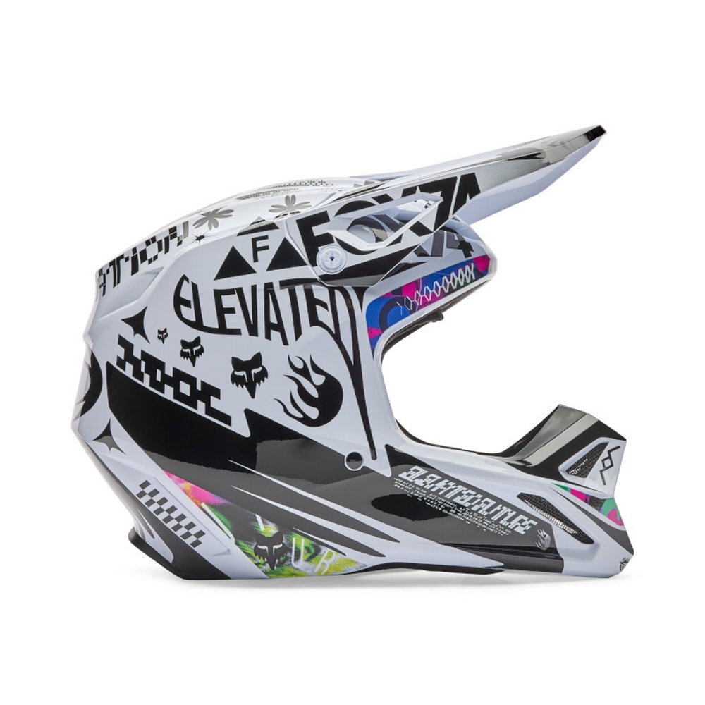 FOX V1 IMAGE COSMO Motocross Helm Weiss/Schwarz