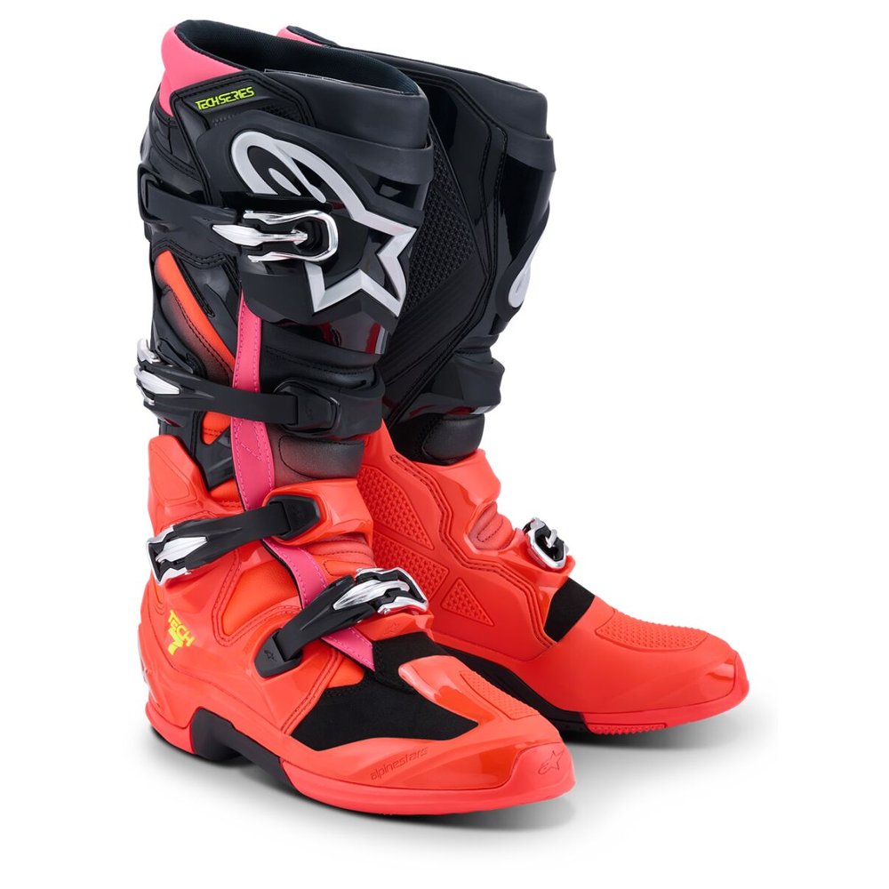 ALPINESTARS Tech 7 Motocross Stiefel schwarz/neon rot/neon pink