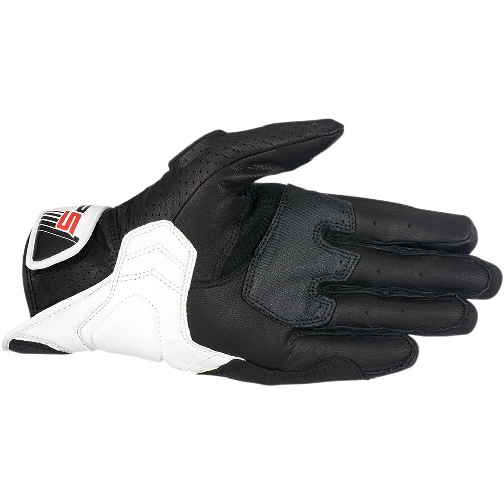 ALPINESTARS SP-5 Motorrad Leder-Handschuhe schwarz weiss rot ALPINESTARS SP-5 Motorrad Leder-Handschuhe schwarz weiss rot
