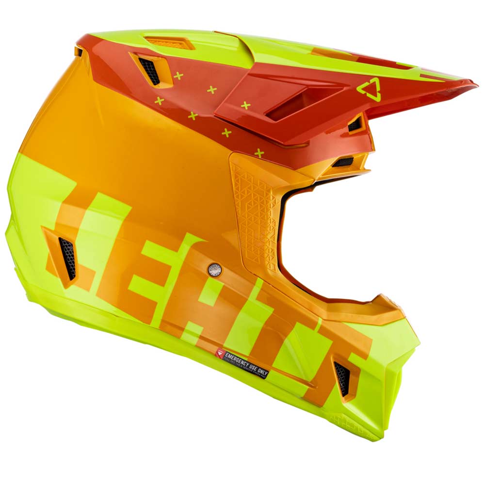 LEATT 7.5 Motocross Helm mit Brille citrus