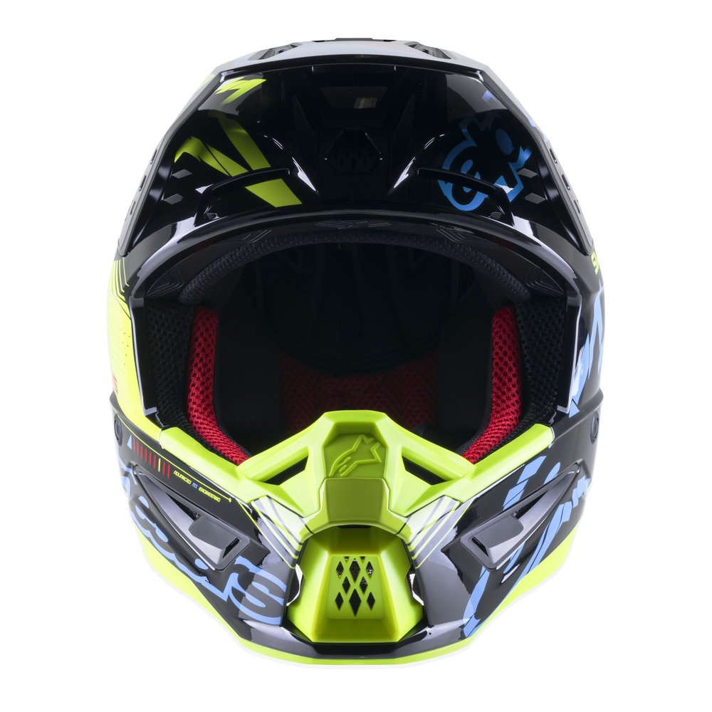 ALPINESTARS Supertech M5 Action Motocross Helm schwarz gelb ALPINESTARS Supertech M5 Action Motocross Helm schwarz gelb
