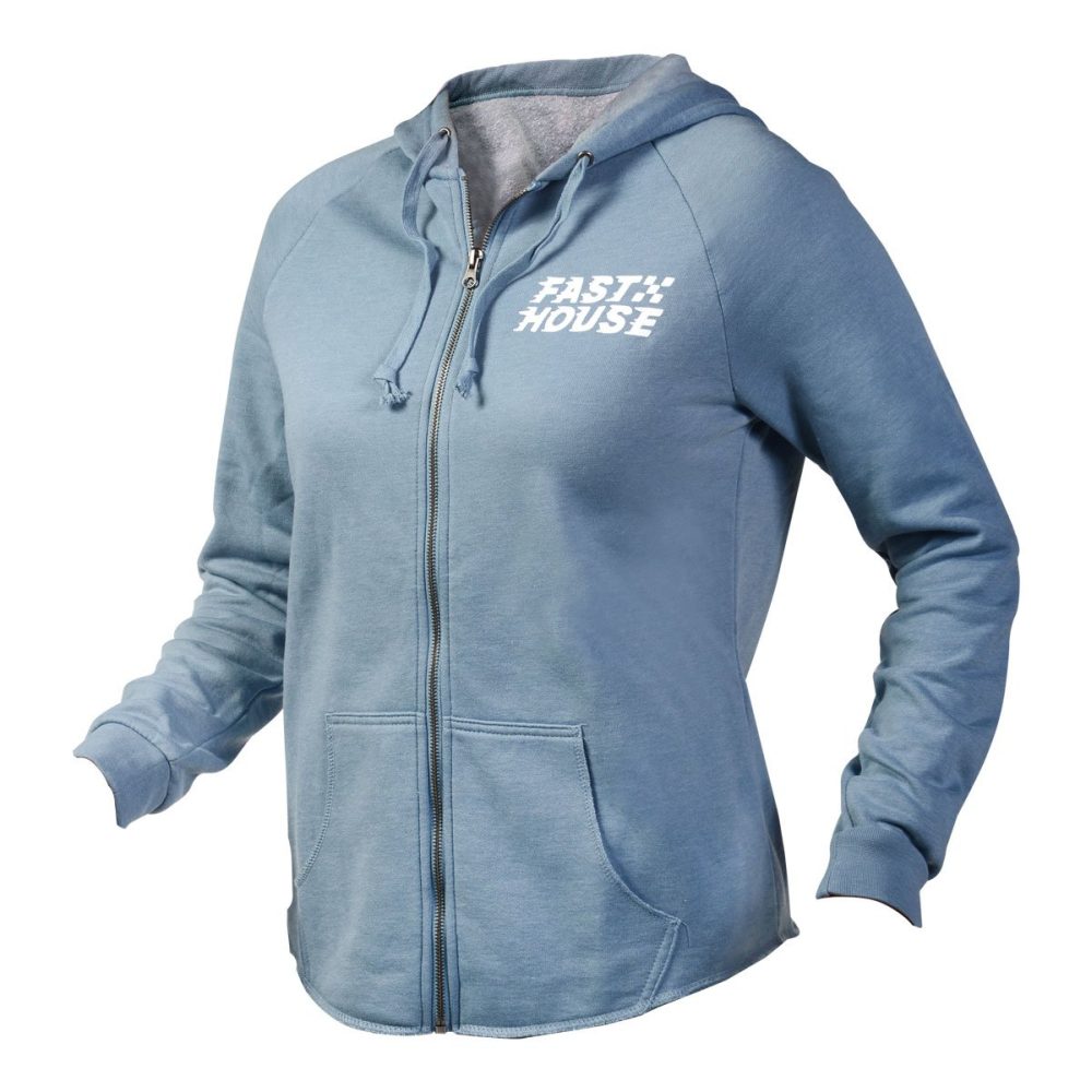 FASTHOUSE Drift Zip-Up Kapuzen Pullover Hoodie misty blau