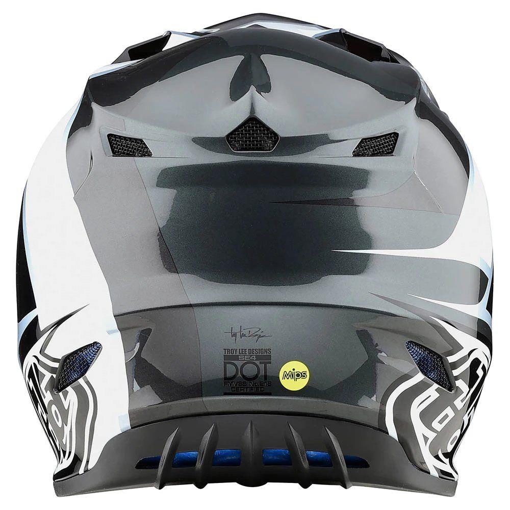 TROY LEE DESIGNS SE4 Beta Motocross Helm weiss grau TROY LEE DESIGNS SE4 Beta Motocross Helm weiss grau