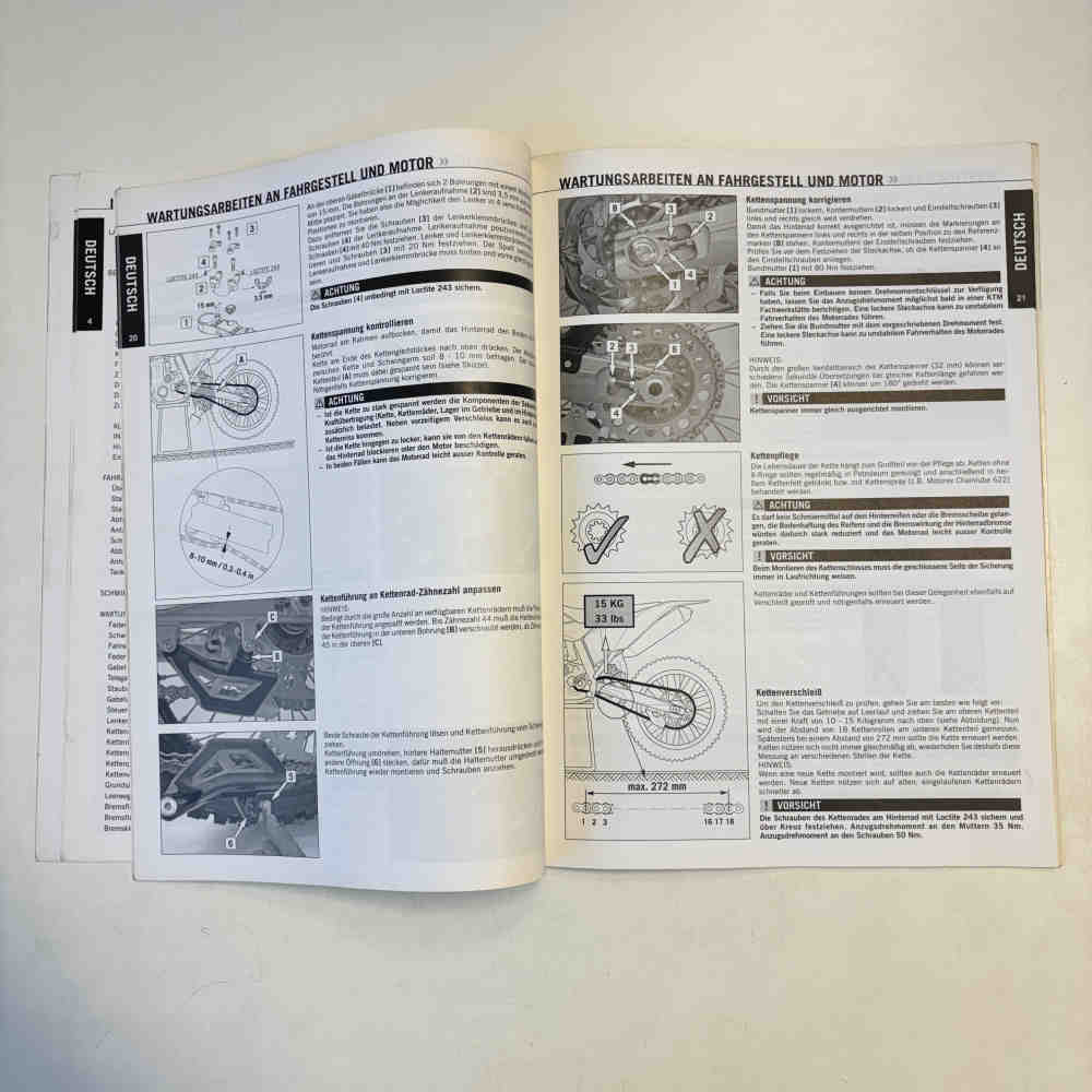 KTM 125/250 SX 2007 3211174de Motorrad-Handbuch gebraucht