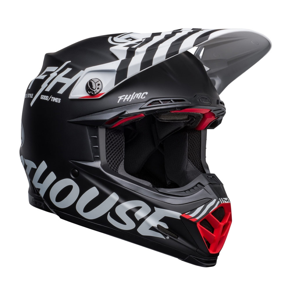 BELL Moto-9s Flex Fasthouse Crew Motocross Helm schwarz weiss BELL Moto-9s Flex Fasthouse Crew Motocross Helm schwarz weiss