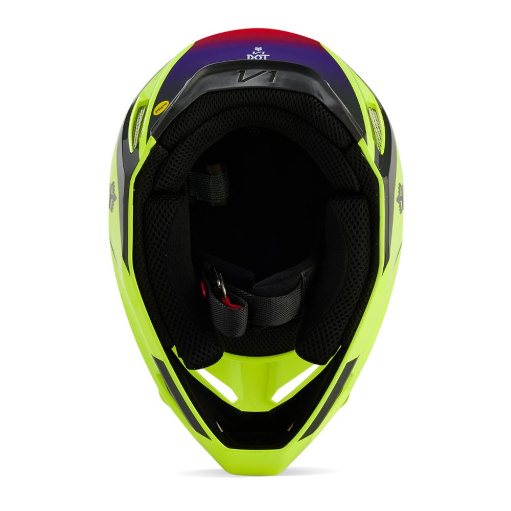 FOX V1 FLORA HELMET Motocross Helm Gelb