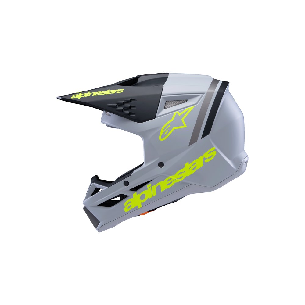 ALPINESTARS Supertech M3 Radium Youth Monster Kinder Motocross Helm grau schwarz gelb ALPINESTARS Supertech M3 Radium Youth Monster Kinder Motocross Helm grau schwarz gelb