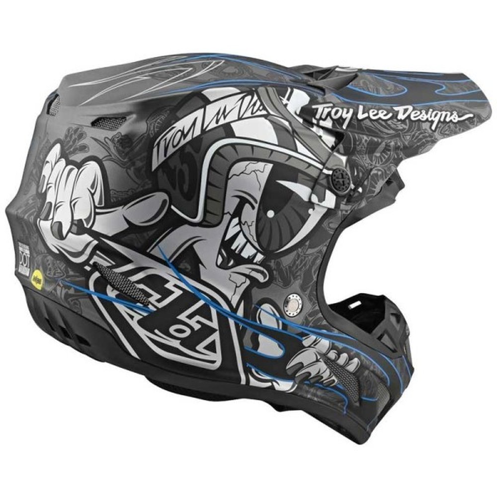 TROY LEE DESIGNS SE4 Eyeball Motcross Helm blau