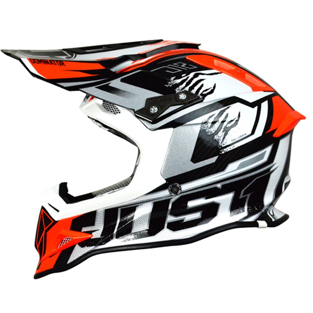 JUST1 J12 Dominator Motocross Helm weiss rot
