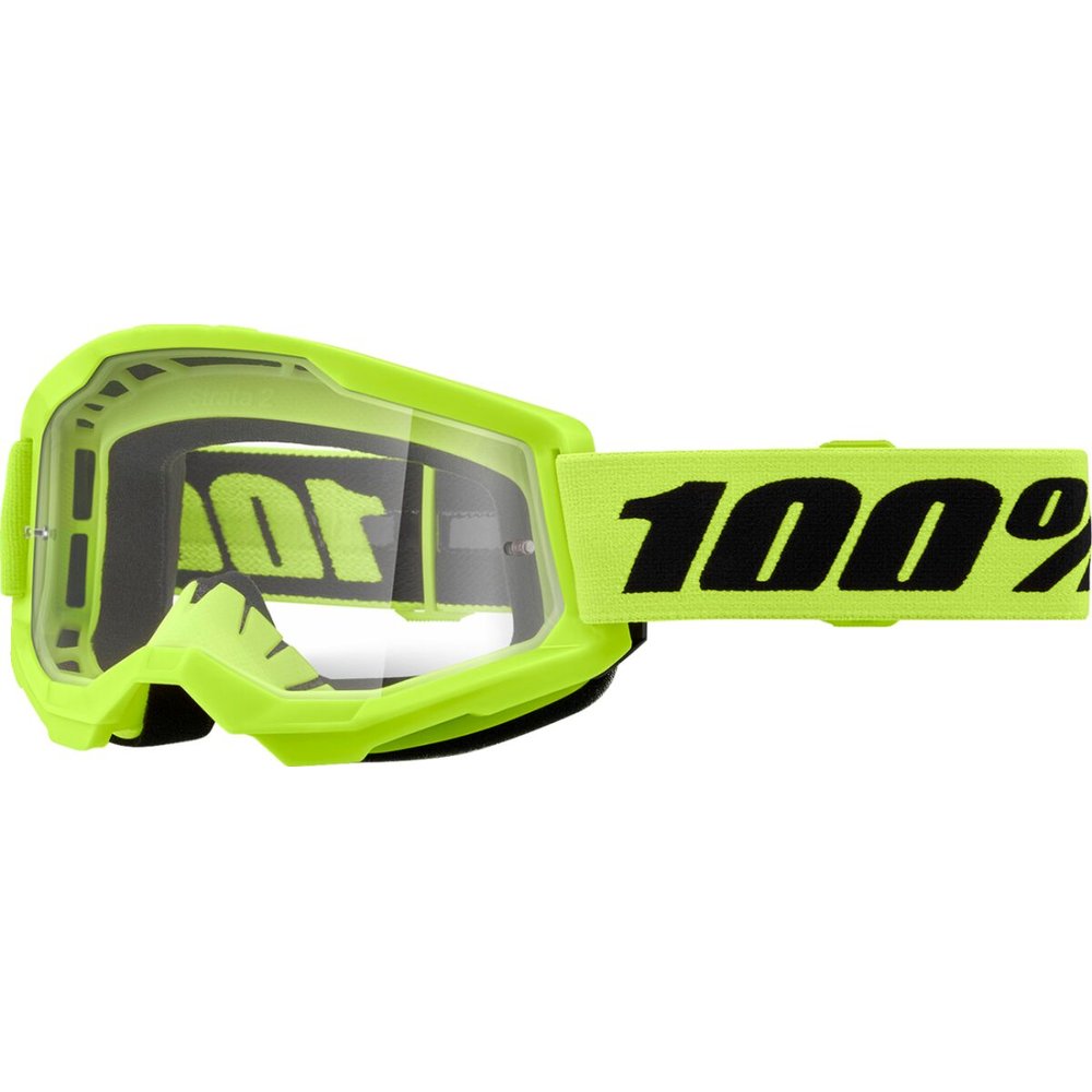 100% Strata 2 neon gelb Brille klar