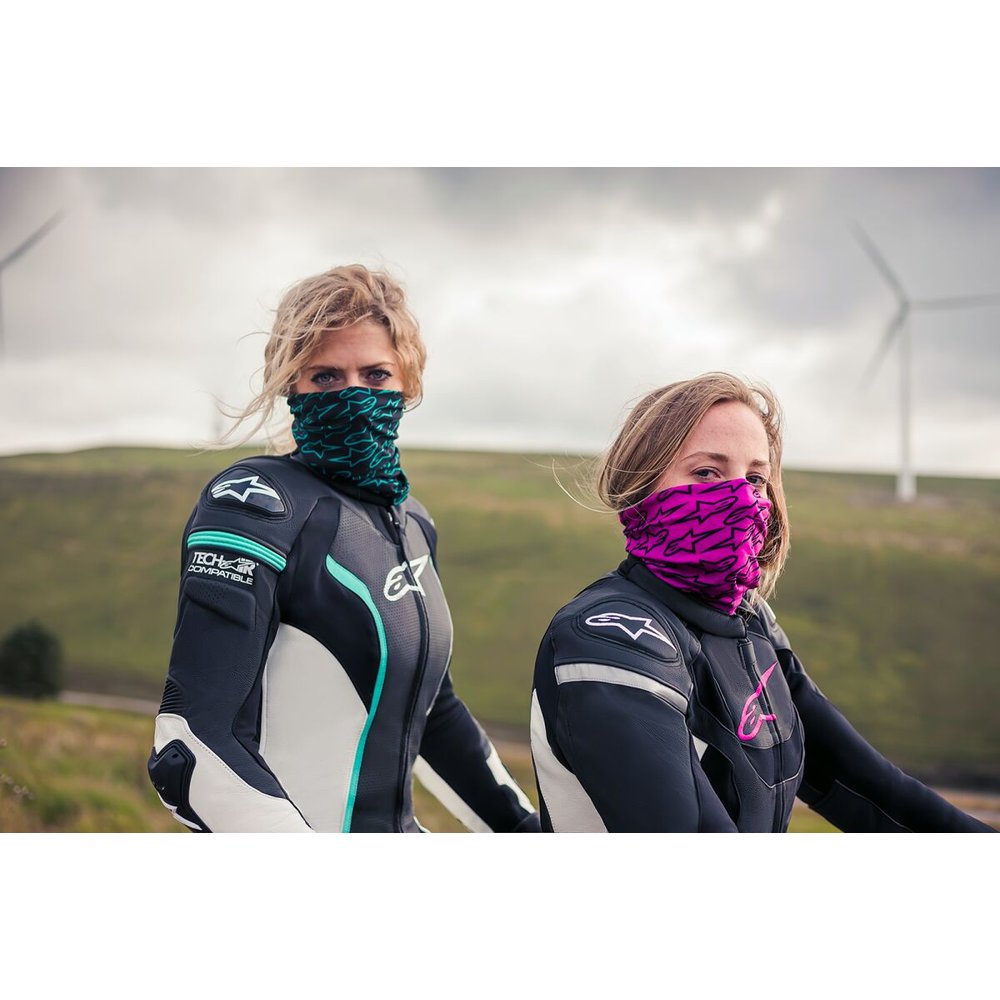 ALPINESTARS Necktube Schlauchschal Astars pink schwarz ALPINESTARS Necktube Schlauchschal Astars pink schwarz