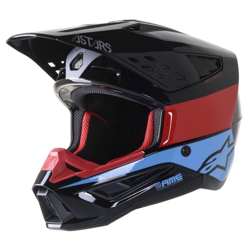 ALPINESTARS SM5 Bond Motocross Helm schwarz rot blau