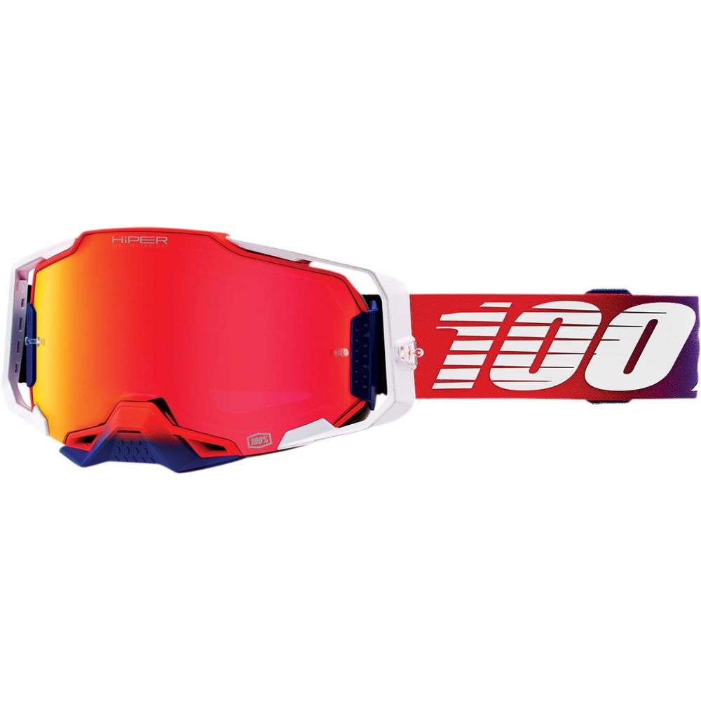 100% Armega Factory Hiper MX MTB Brille rot verspiegelt