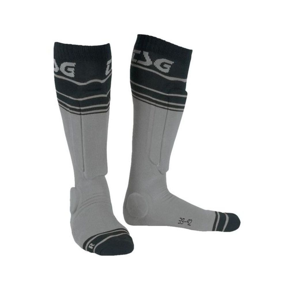 TSG Riot Socken mit MTB Protektoren grau striped