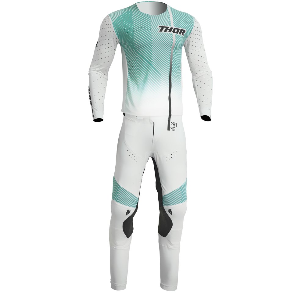 THOR Prime Tech MX MTB Jersey weiss türkis THOR Prime Tech MX MTB Jersey weiss türkis