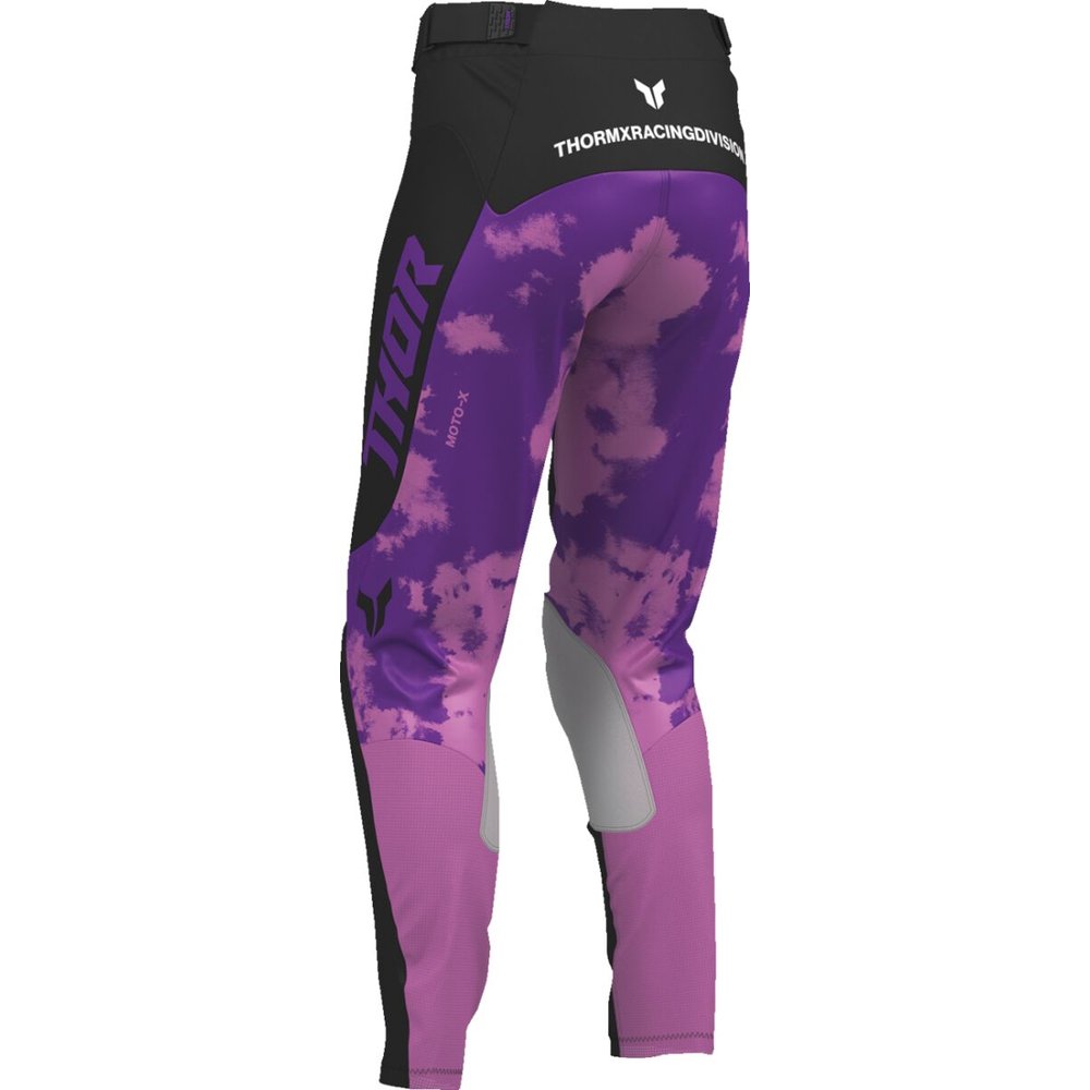 THOR Launchmode Bleach Frauen Motocross Hose schwarz/pink/dunkel grau