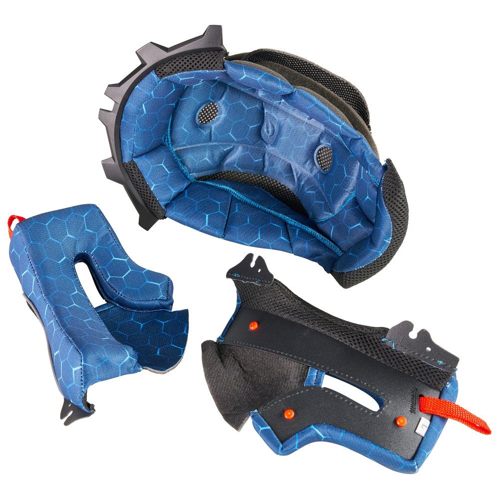 KINI RED BULL Liner & Cheek Pads MX3 Youth Helm blau