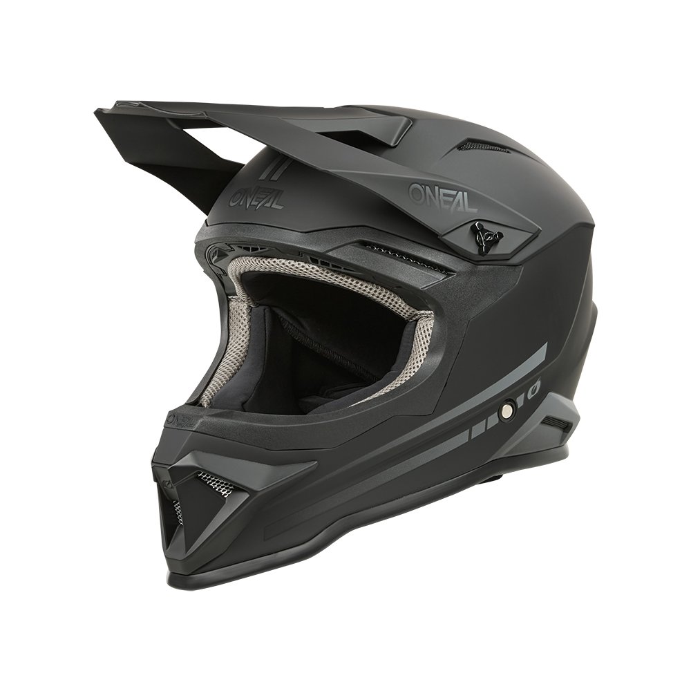 ONEAL 1SRS Youth Kinder Helm Solid schwarz