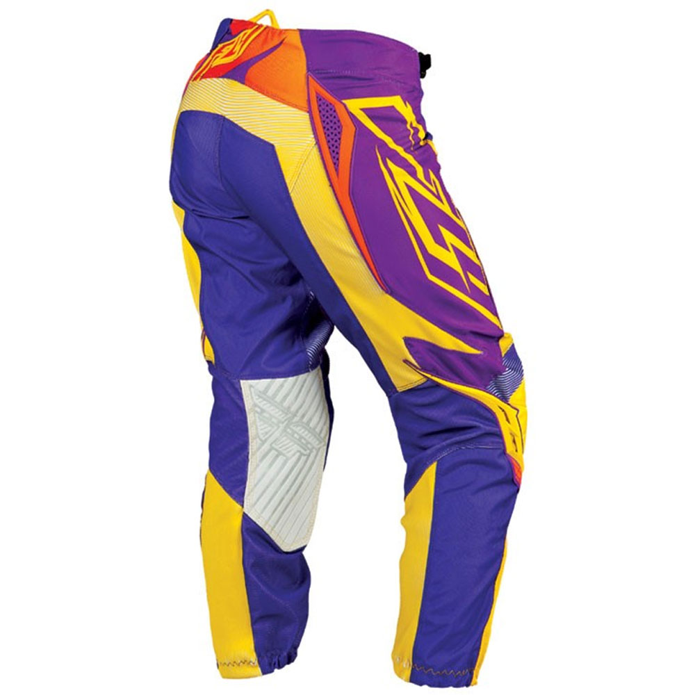 FLY Kinetic Ladies Frauen Motocross Hose lila gelb