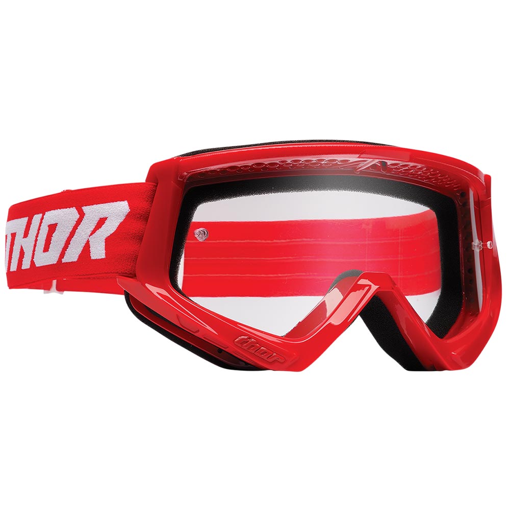 THOR Combat Kinder Brille rot weiss
