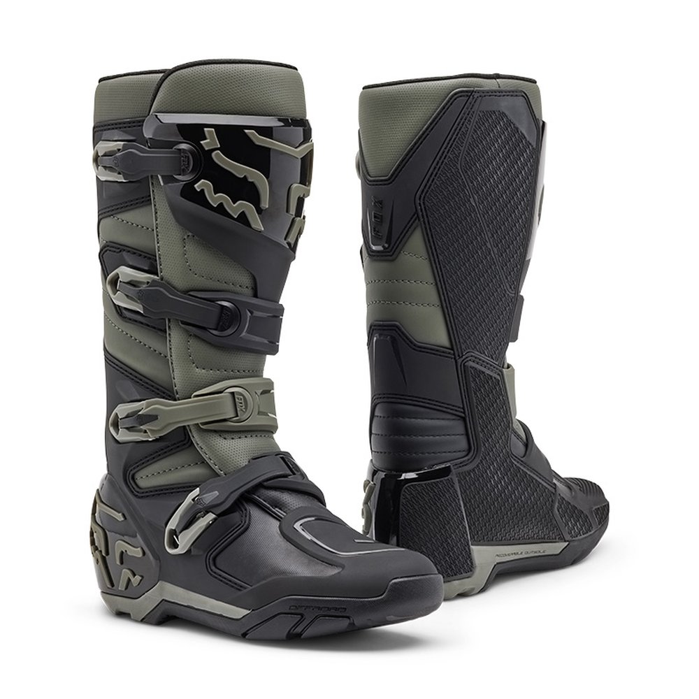 FOX COMP X BOOT Motocross Stiefel Grau/Schwarz
