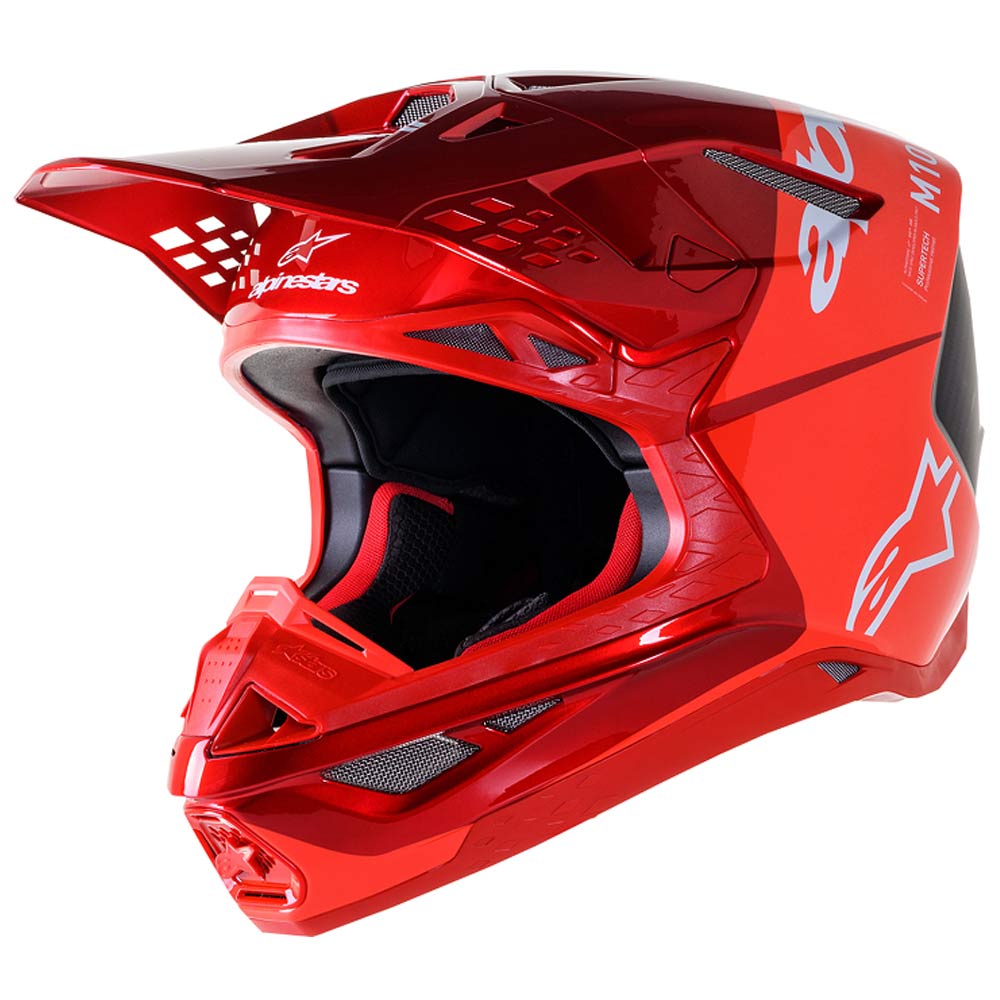 ALPINESTARS Supertech M10 Flood Motocross Helm rot