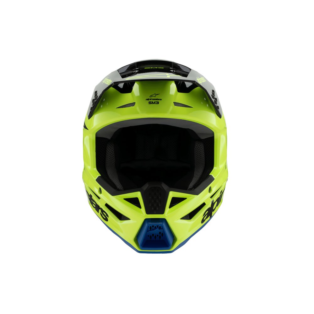 ALPINESTARS Supertech M3 Radium Youth Monster Kinder Motocross Helm gelb schwarz blau ALPINESTARS Supertech M3 Radium Youth Monster Kinder Motocross Helm gelb schwarz blau