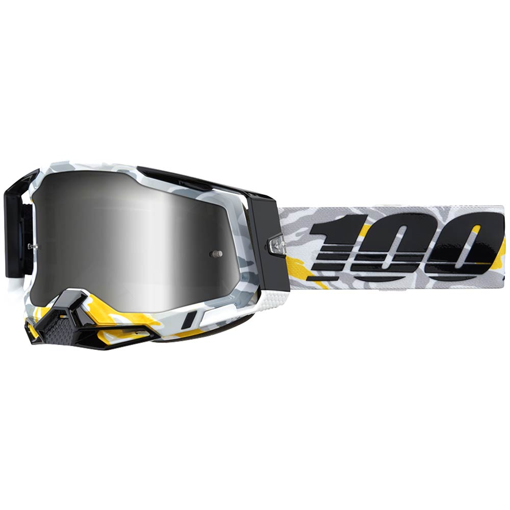 100% Racecraft 2 Korb Brille silber verspiegelt