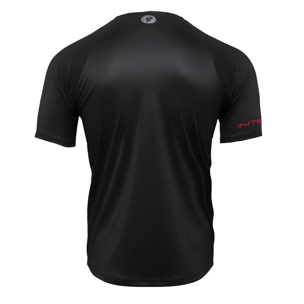 THOR Intense Chex kurzärmliges MTB Jersey schwarz grau