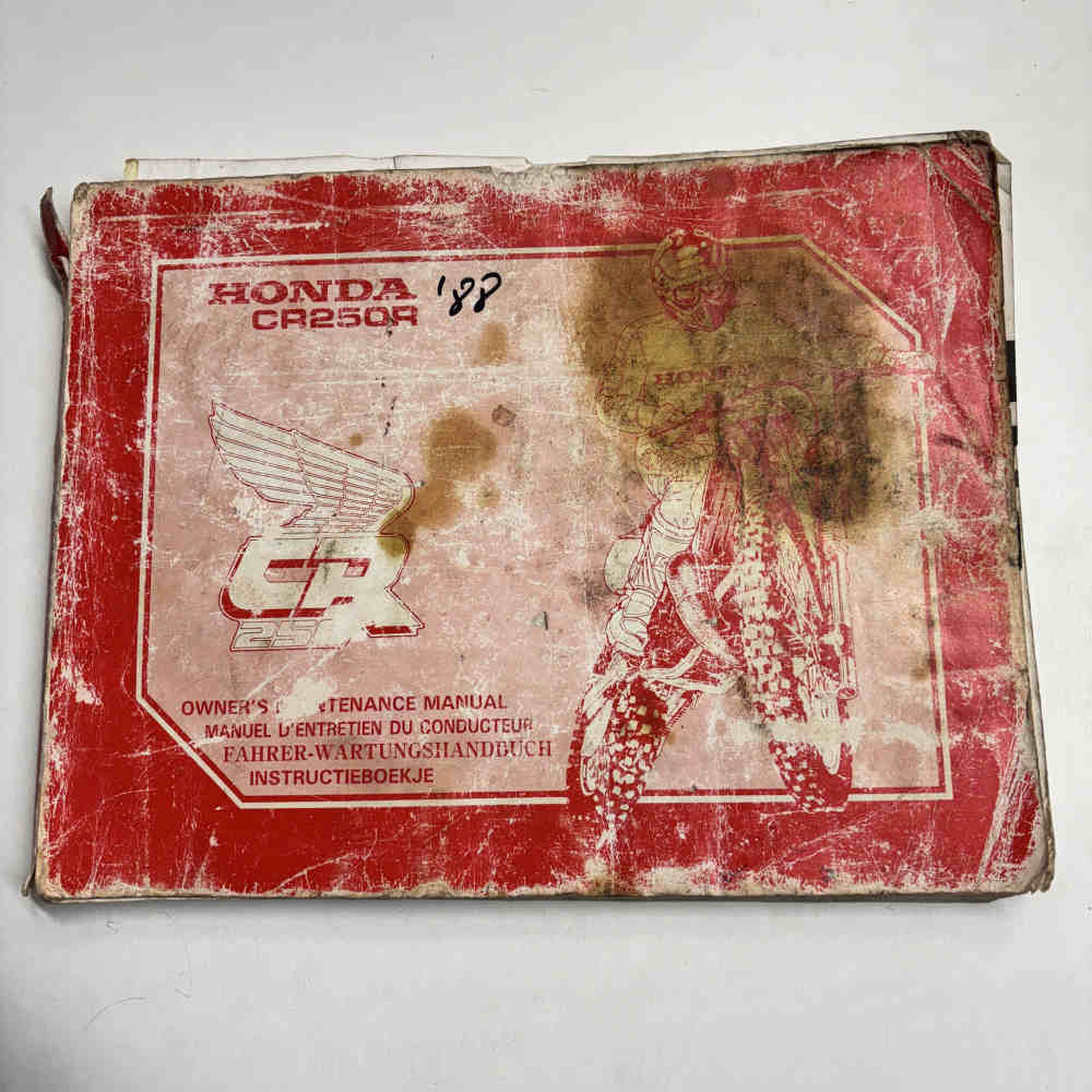 HONDA CR 250 R 1988 36KS7810 00X36-KS7-8100 Motorrad-Handbuch gebraucht
