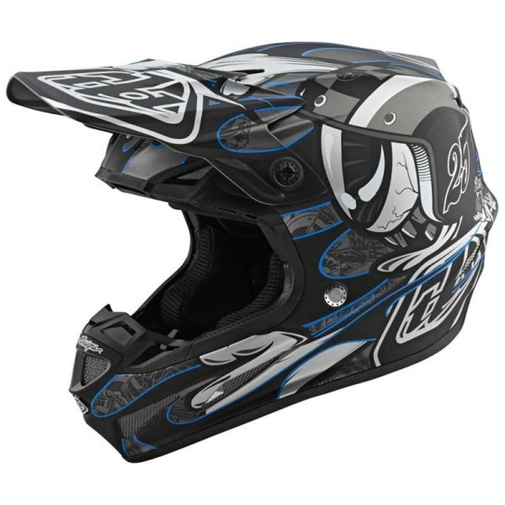 TROY LEE DESIGNS SE4 Eyeball Motcross Helm blau TROY LEE DESIGNS SE4 Eyeball Motcross Helm blau