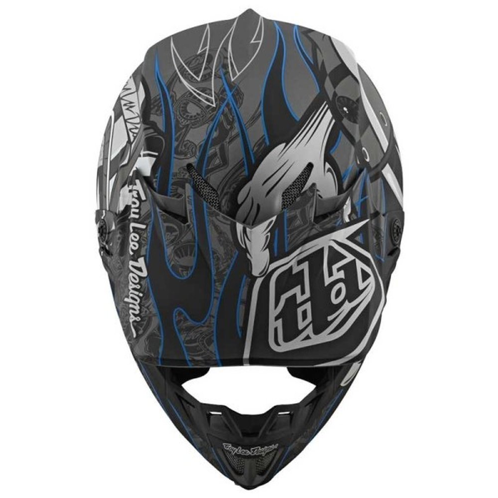 TROY LEE DESIGNS SE4 Eyeball Motcross Helm blau