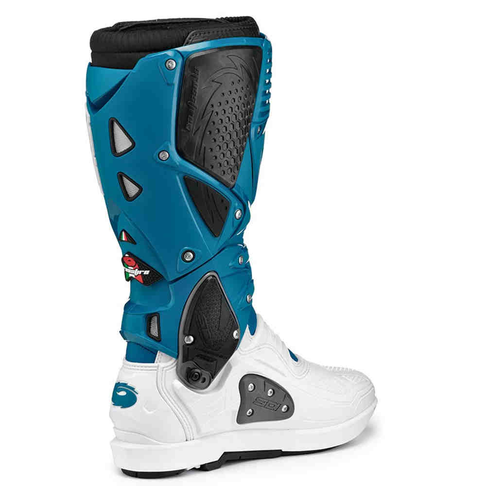 SIDI Crossfire 3 SRS Motocross Stiefel weiss petrol SIDI Crossfire 3 SRS Motocross Stiefel weiss petrol