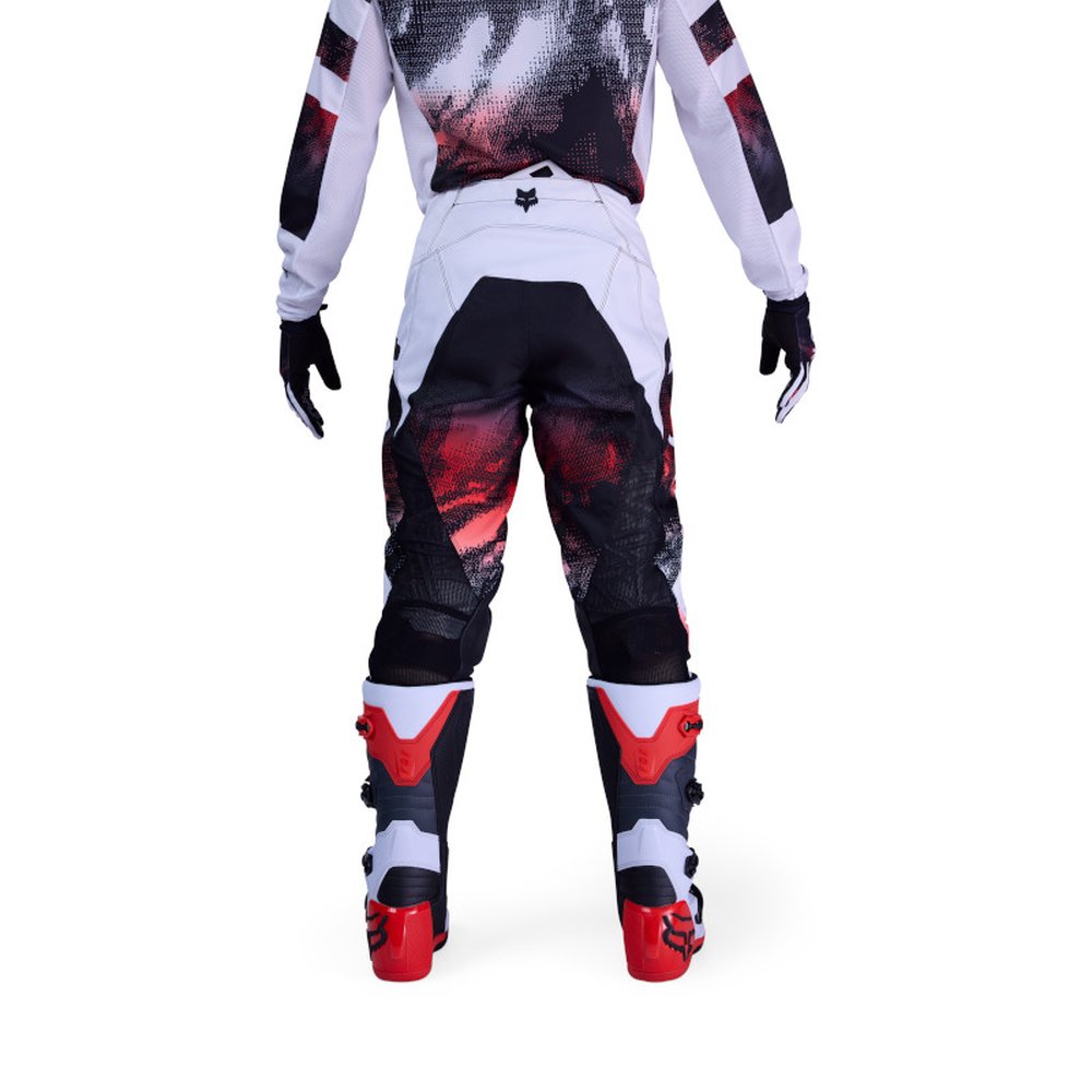 FOX 180 KAIROS PANT Motocross Hose Weiss/Neon Rot